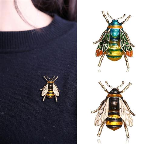 Men Women Cute Bee Bumblebee Insect Brooch Pins Badge Corsage Jewelry