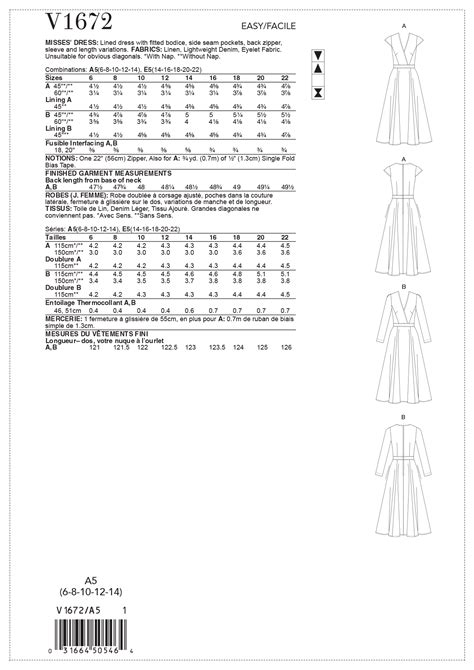 Vogue Patterns 1672 Misses Dress