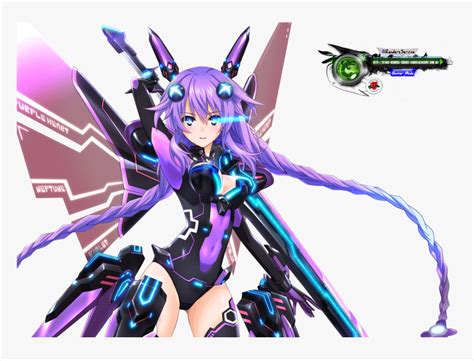 Hyperdimension Neptunia Purple Heart Wing Png Download Neptunia