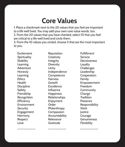 How To Identify Your Core Values Core Values Self Res