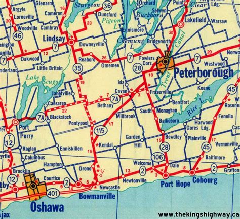 Ontario Highway 115 Route Map The Kings Highways Of Ontario