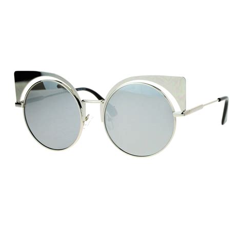 sa106 colored mirror runway round circle lens cateye goth sunglasses ebay