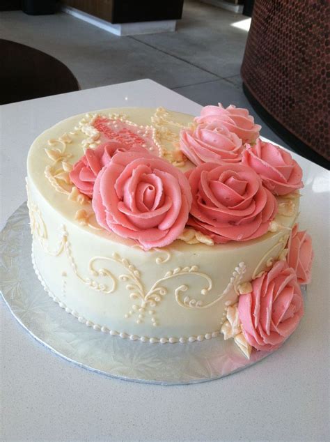 Wedding Cake With Buttercream White Roses Ideas Lauren Rose Petal