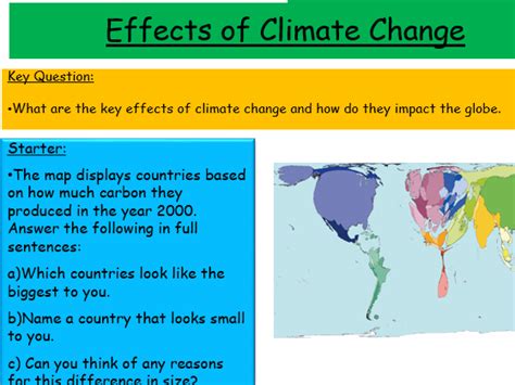 Effects Of Climate Change Teaching Resources