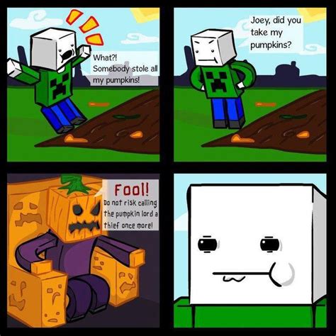 Bow Down To The Pumpkin King Minecraft Funny