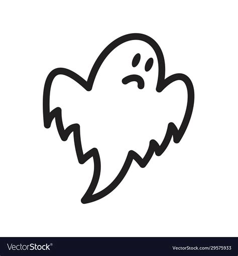 Ghost Icon For Graphic And Web Design Royalty Free Vector
