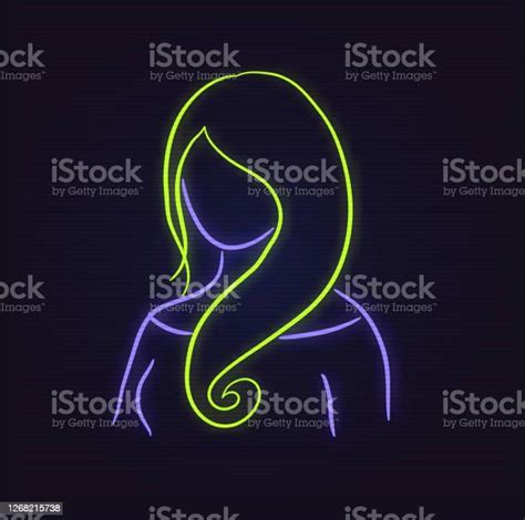 Neon Profile Picture Faceless Avatar Stock Illustration Download