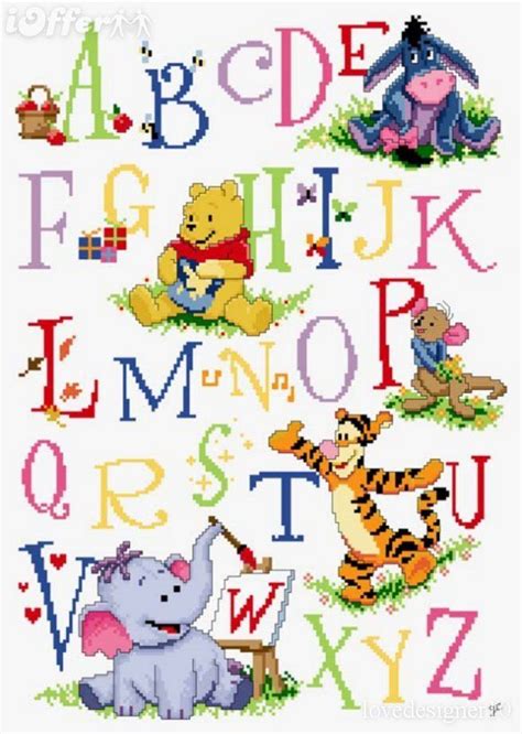 £1.99 black and white symbols chart, color picture of virtual stitches, dmc and anchor legend. Pooh Cross Stitch Patterns | Free winnie the pooh cross ...