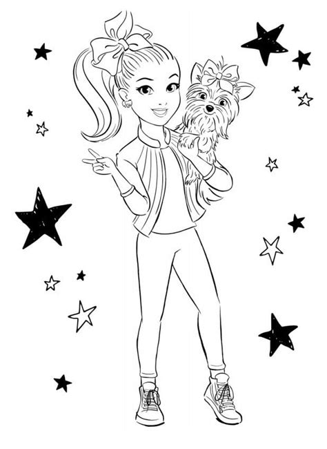 Jojo Siwa Singing Coloring Page Free Printable Coloring Pages For Kids