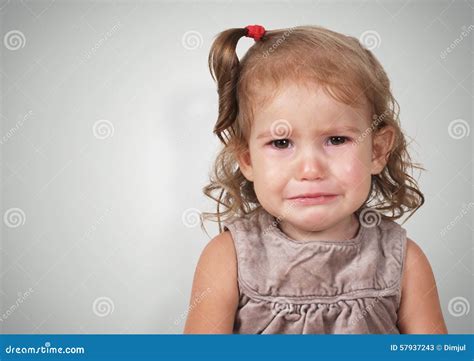 Portrait Of Sad Crying Baby Girl Stock Image Image Of Mood Crying