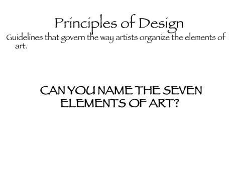 Principles Of Design Ppt