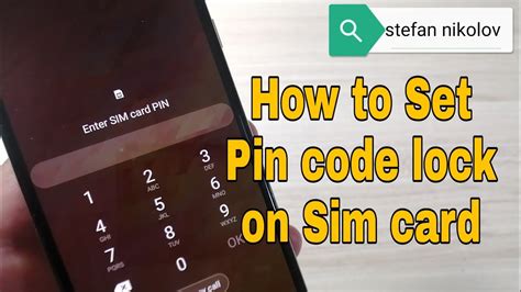 How To Set Pin Code Lock On Sim Card All Android Phones Youtube