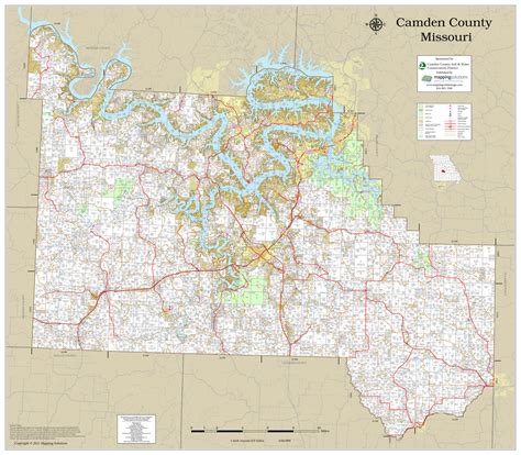 Camden County Missouri 2021 Wall Map Mapping Solutions
