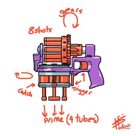 Semi Automatic Revolver Concept Rnerf