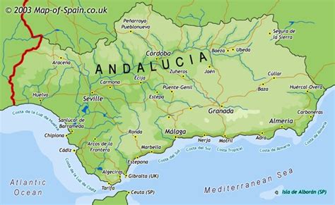 Map Of Andalucia Spain Map Of Andalusia Spain
