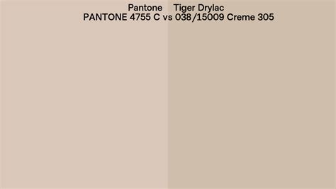 Pantone 4755 C Vs Tiger Drylac 03815009 Creme 305 Side By Side Comparison