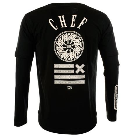 Dope Chef Dope Chef Black Crew Neck Double Sweater T Shirt Dope Chef