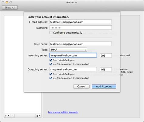 Yahoo Account To Outlook 2011 Mac Using Imap