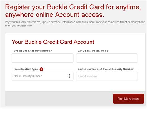 To qualify for this discount on buckle.com, please complete the steps below: Buckle Credit Card Login