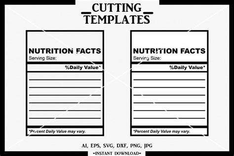 Blank Nutrition Facts Nutrition Facts Template 672010
