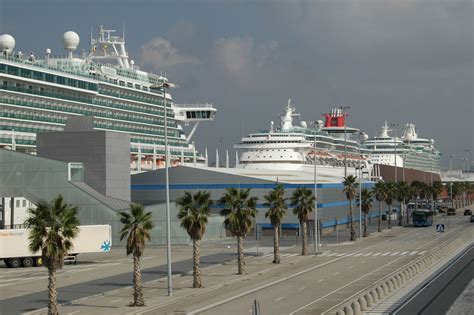Navigation Cruising And Maritime Themes Barcelona Cruise Ships And