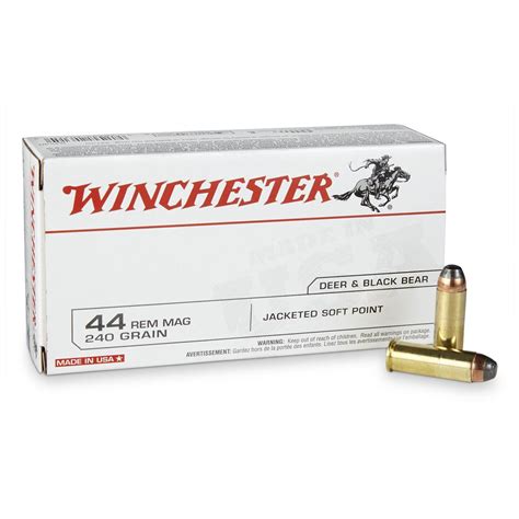 Winchester 44 Rem Mag Jsp 240 Grain 50 Rounds 12052 44