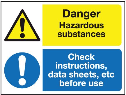 Danger Hazardous Substances Check Instructions Data Sheets Etc Before