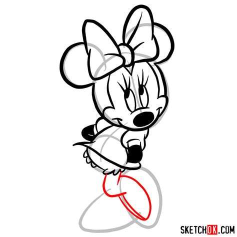 How To Draw Minnie Mouse Sketchok Easy Drawing Guides