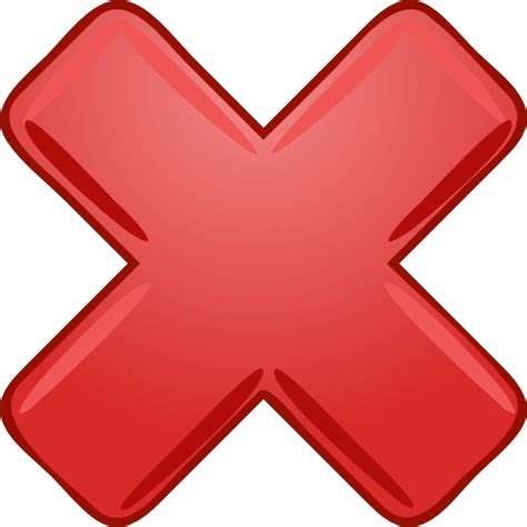 Red X Cross Wrong Not Clip Art Free Vector In Open Office Drawing Svg