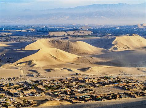 Sanddünen Der Ica Wüste Bei Huacachina Region Ica Peru Südamerika