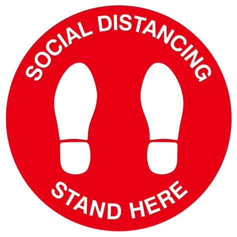 Keep Distancie 6ft Distance Markers Removable Floor Decals For Social