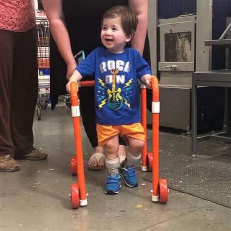 Year Old Has Sweetest Reaction To New Walker Built From Pvc Piping By Home Depot Employees