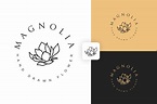 Botanical Magnolia Flower Logo Template Gráfico por Dzyneestudio ...