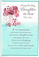 Daughter In Law Birthday Card Floral Design With Sentiment Verse | eBay