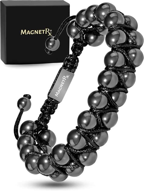 Magnetrx Magnetic Hematite Bracelet Max Strength Magnetic Stones