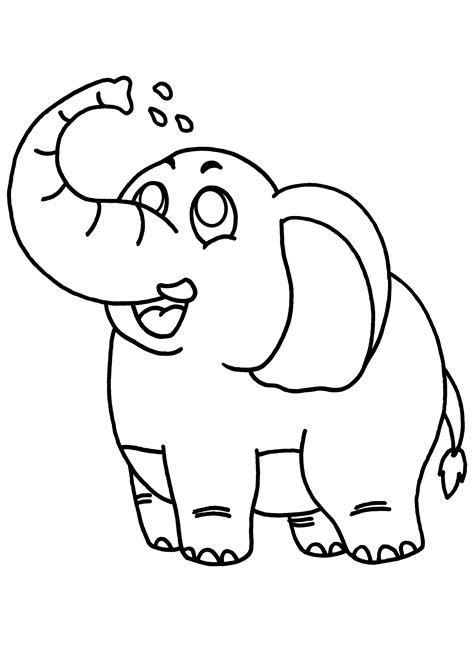 Elephant Animals Printable Coloring Pages