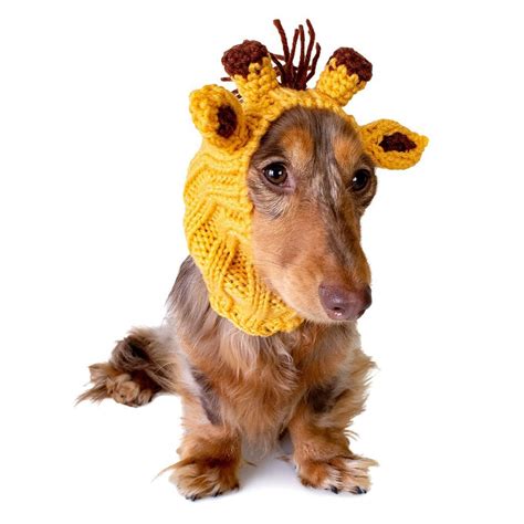 Giraffe Dog Snood Knit Dog Costume By Zoo Snoods