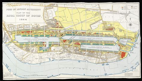 Plan Of The Royal Group Of Docks By Port Of London Authority 1964