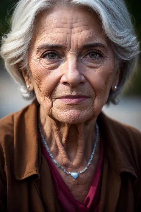 A Close Up Photograph Of A Beautiful Older Woman Award Winning Photo