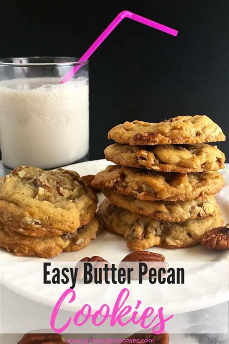 If you love butter cookies, you will love these with the pecan twist. Easy Butter Pecan Cookies Recipe | gritsandpinecones.com