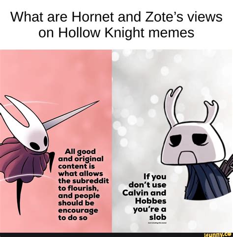 What Are Hornet And Zotes Views On Hollow Knight Memes Ifunny