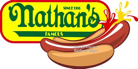 Choose Your Size Nathans Hot Dogs Decal Grelly Usa