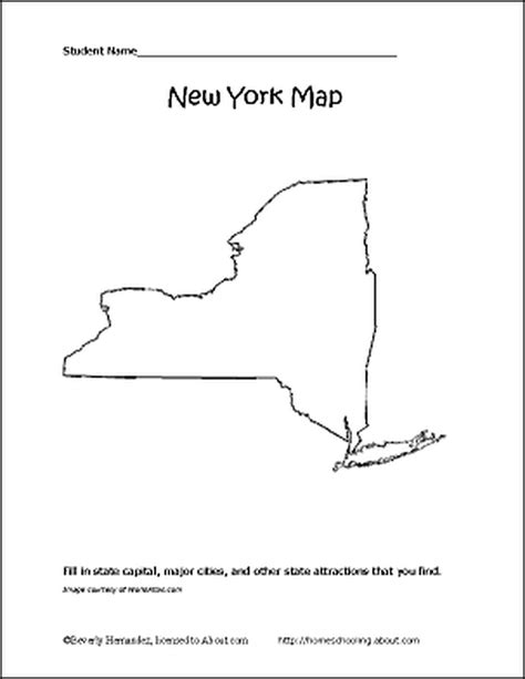 Learn About New York With Free Printables Map Of New York Ny Map