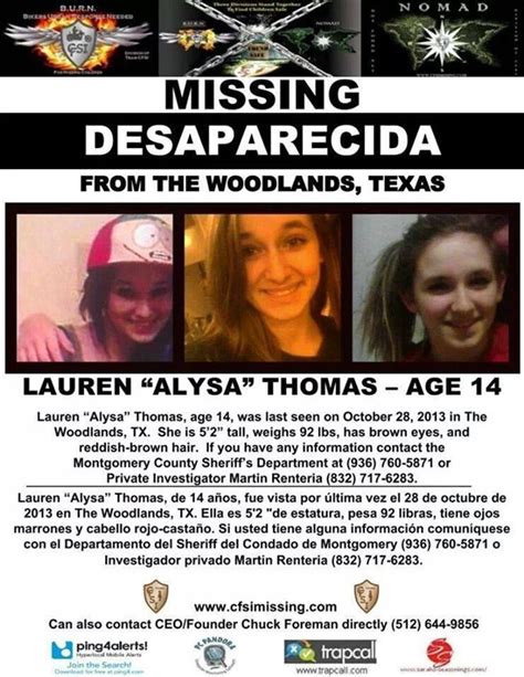 MISSING WOODLANDS GIRL - Montgomery County Police Reporter