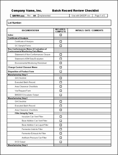 Microsoft Word Template Checklist Free Word Template