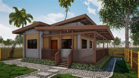 House Design63sqm 3 Bedrooms 2 Terrace Half Concrete Half Plywood