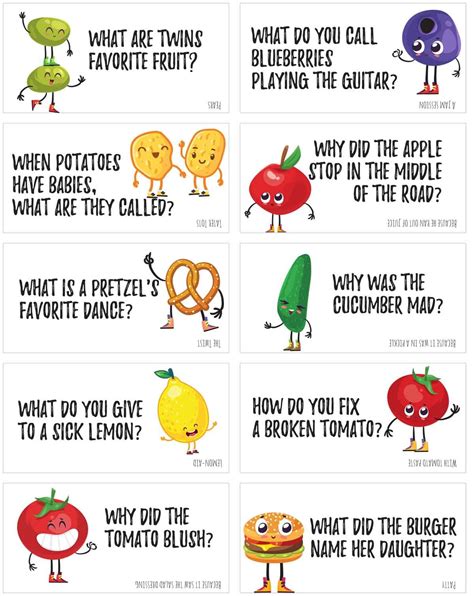These Printable Food Jokes Are Super Corny And Will Fill You Up With
