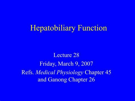Ppt Hepatobiliary Function Powerpoint Presentation Free Download