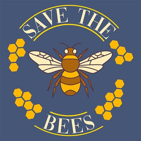 Save The Bees By Fontfuldesigns Redbubble