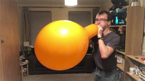 Kalisan 18 Inch Orange Balloon Blow To Pop B2p Youtube